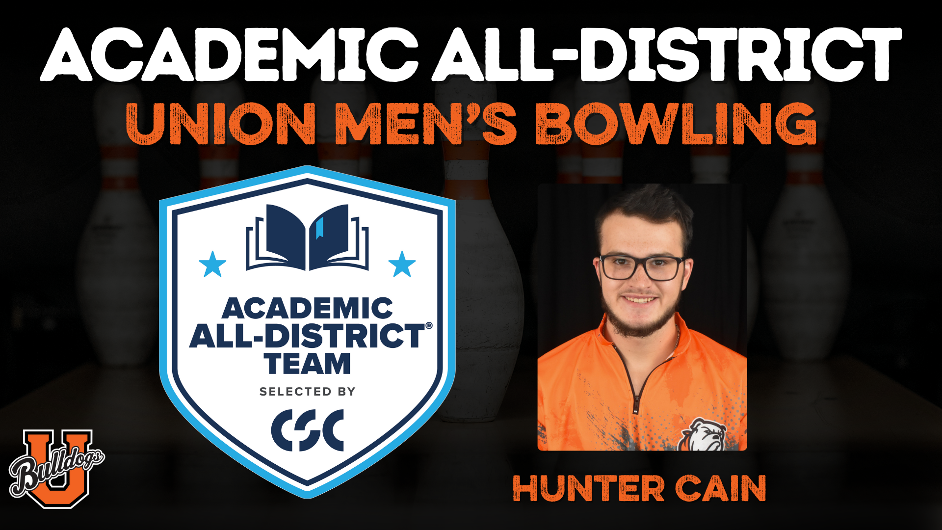 Hunter Cain named to CSC Academic All-District Team