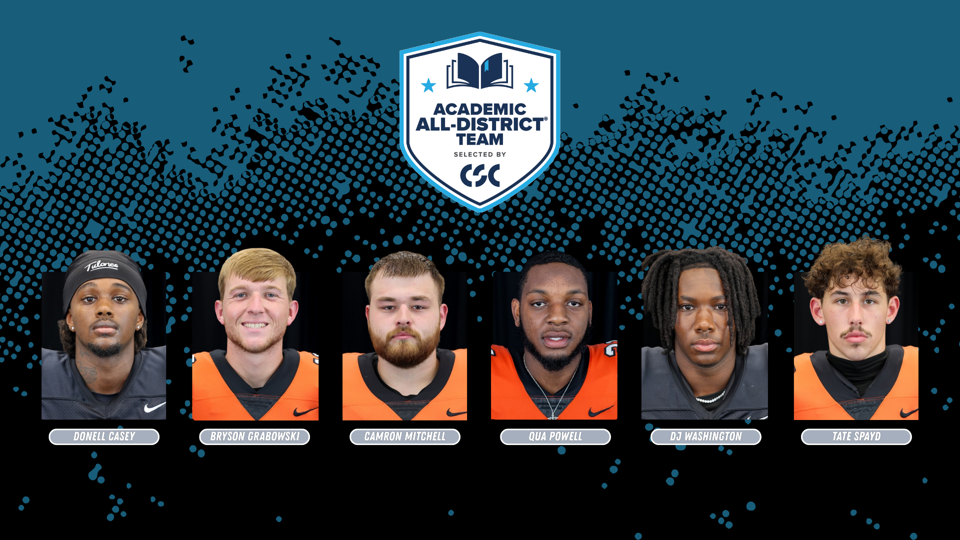 Six Union Football Players Named to CSC Academic All-District Team