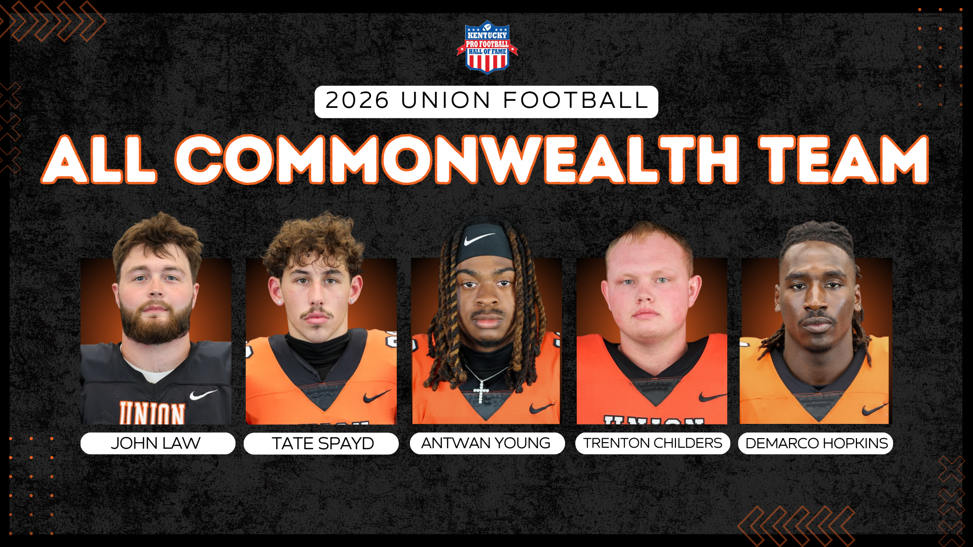 Five Union football players named to 2026 All-Commonwealth Team