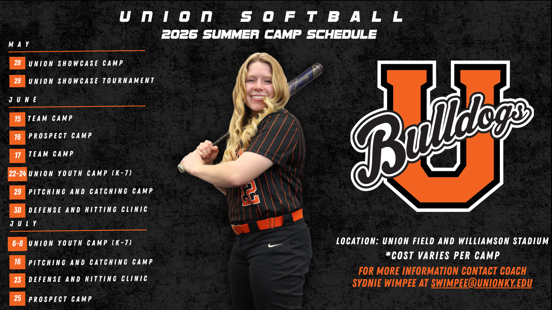 Union Softball to Host Summer Camps
